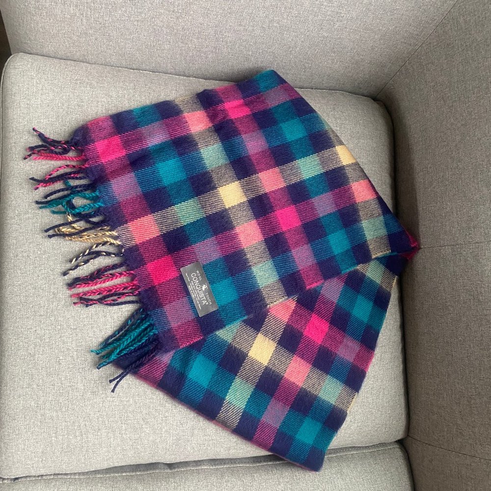 New Conquista  Scarf Super Soft 100% Acrylic Plaid ( Wool Touch )  60x12…